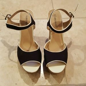 Navy Wedge Platforms Franchescas